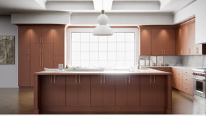 Milano Sunset ( MDF | Compressed [ Frameless • Satin • Laminated ] - 10' X 10' Kitchen Cabinet ) | Assembled In USA
