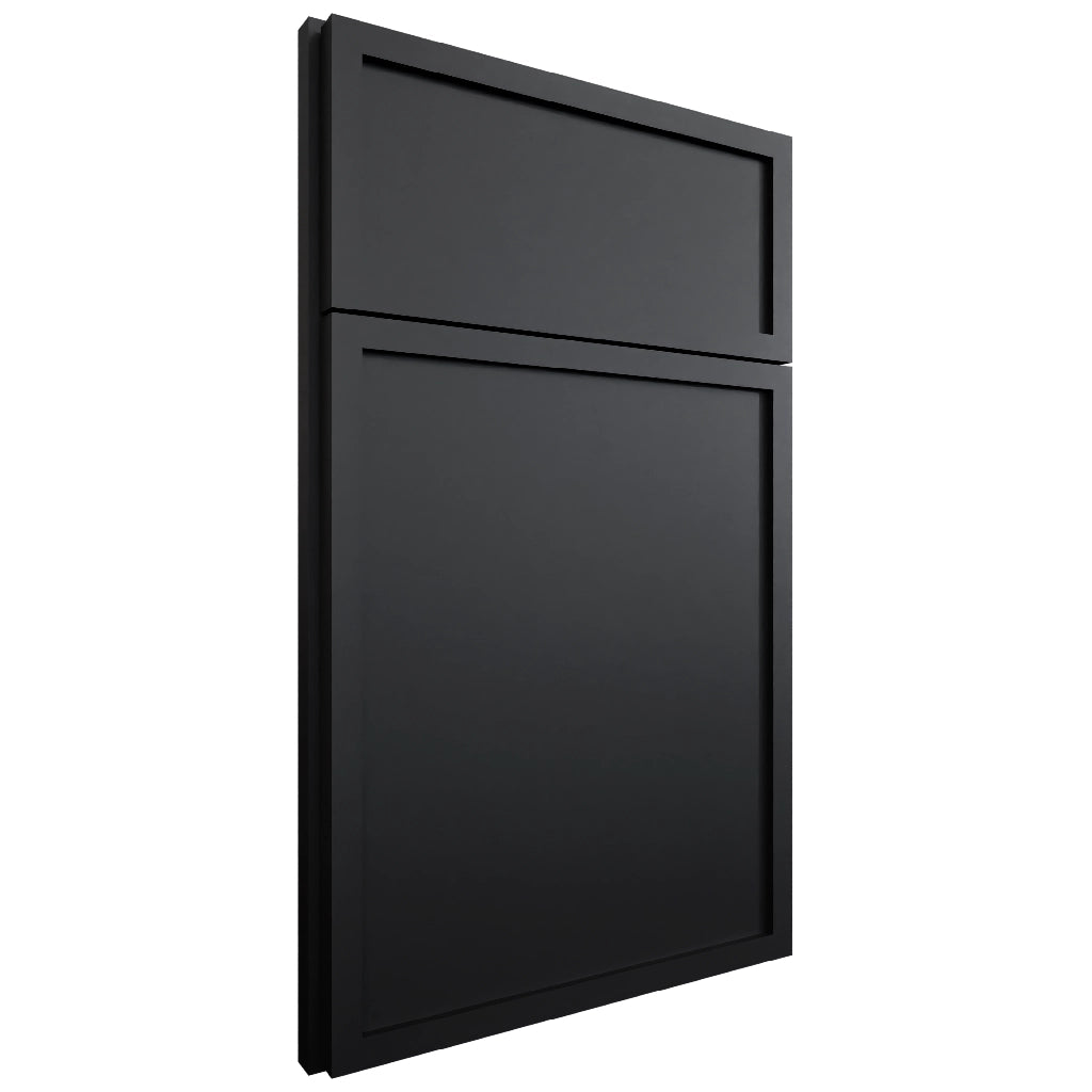 Newport Black ( Maple | Plain Cut [ Full Overlay • Satin • Painted ] - 10' X 10' Kitchen Cabinet ) | Assembled In USA