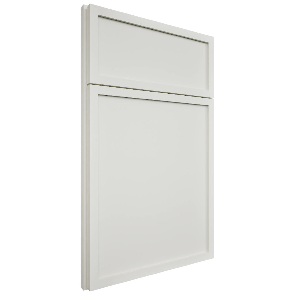 Newport Sleek White ( Maple | Plain Cut [ Full Overlay • Satin • Painted ] - 10' X 10' Kitchen Cabinet ) | Assembled In USA