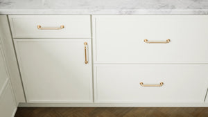 Newport Sleek White ( Maple | Plain Cut [ Full Overlay • Satin • Painted ] - 10' X 10' Kitchen Cabinet ) | Assembled In USA