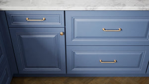 Park Ave Ocean ( Maple | Plain Cut [ Full Overlay • Satin • Painted ] - 10' X 10' Kitchen Cabinet ) | Assembled In USA