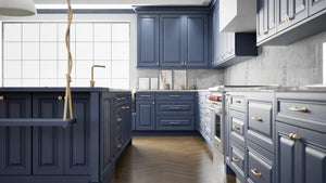 Park Ave Ocean ( Maple | Plain Cut [ Full Overlay • Satin • Painted ] - 10' X 10' Kitchen Cabinet ) | Assembled In USA