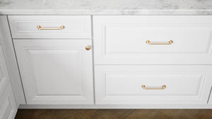 Park Ave White ( Maple | Plain Cut [ Full Overlay • Satin • Painted ] - 10' X 10' Kitchen Cabinet ) | Assembled In USA