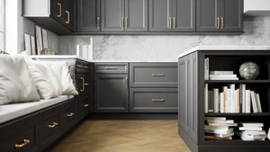 Richmond Black ( Maple | Plain Cut [ Full Overlay • Satin • Painted ] - 10' X 10' Kitchen Cabinet ) | Assembled In USA