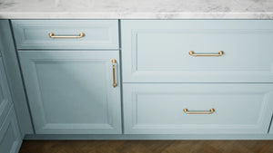 Richmond Mountain Stream ( Maple | Plain Cut [ Full Overlay • Satin • Painted ] - 10' X 10' Kitchen Cabinet ) | Assembled In USA