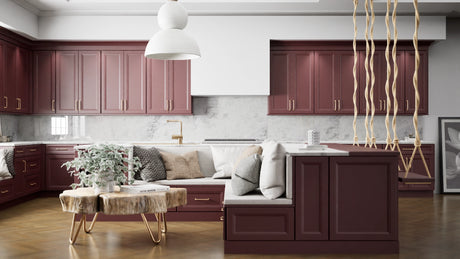 Richmond Rumors ( Maple | Plain Cut [ Full Overlay • Satin • Painted ] - 10' X 10' Kitchen Cabinet ) | Assembled In USA
