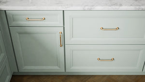 Richmond Sage ( Maple | Plain Cut [ Full Overlay • Satin • Painted ] - 10' X 10' Kitchen Cabinet ) | Assembled In USA