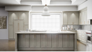 Richmond Stone ( Maple | Plain Cut [ Full Overlay • Satin • Stained ] - 10' X 10' Kitchen Cabinet ) | Assembled In USA
