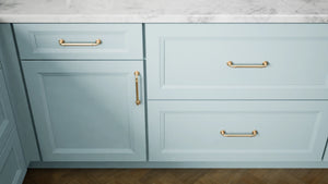 Sydney Mountain Stream ( Maple | Plain Cut [ Full Overlay • Satin • Painted ] - 10' X 10' Kitchen Cabinet ) | Assembled In USA