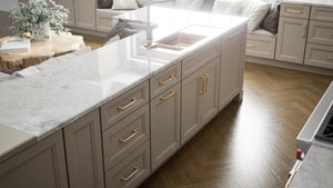Sydney Sahara ( Maple | Plain Cut [ Full Overlay • Satin • Painted ] - 10' X 10' Kitchen Cabinet ) | Assembled In USA