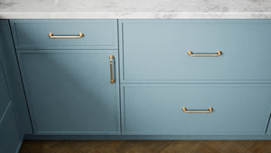 Versailles Adirondack Blue ( MDF | Compressed [ Frameless • Satin • Painted ] - 10' X 10' Kitchen Cabinet ) | Assembled In USA