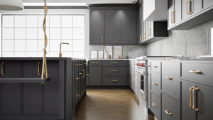 Versailles Cracked Pepper ( MDF | Compressed [ Frameless • Satin • Painted ] - 10' X 10' Kitchen Cabinet ) | Assembled In USA