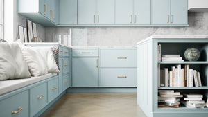 Versailles Mountain Stream ( MDF | Compressed [ Frameless • Satin • Painted ] - 10' X 10' Kitchen Cabinet ) | Assembled In USA