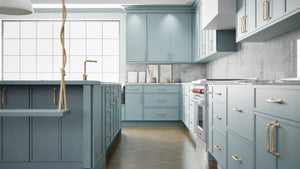 Versailles Mountain Stream ( MDF | Compressed [ Frameless • Satin • Painted ] - 10' X 10' Kitchen Cabinet ) | Assembled In USA