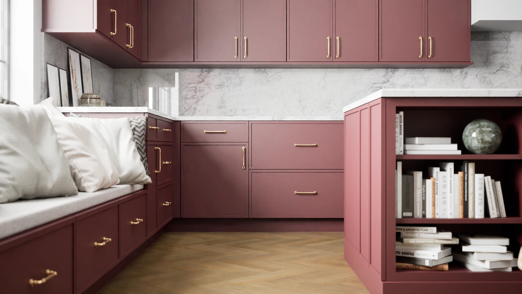 Versailles Rumors ( MDF | Compressed [ Frameless • Satin • Painted ] - 10' X 10' Kitchen Cabinet ) | Assembled In USA