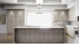 Versailles Sahara ( MDF | Compressed [ Frameless • Satin • Painted ] - 10' X 10' Kitchen Cabinet ) | Assembled In USA