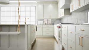 Versailles Sleek White ( MDF | Compressed [ Frameless • Satin • Painted ] - 10' X 10' Kitchen Cabinet ) | Assembled In USA