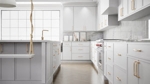 Versailles White ( MDF | Compressed [ Frameless • Satin • Painted ] - 10' X 10' Kitchen Cabinet ) | Assembled In USA