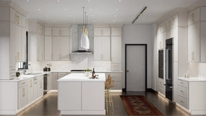 Echo Dove ( Birch | Plain Cut [ Full Overlay • Satin • Painted ] - 10' X 10' Kitchen Cabinet ) | Assembled In USA