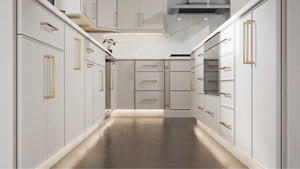 Echo Dove ( Birch | Plain Cut [ Full Overlay • Satin • Painted ] - 10' X 10' Kitchen Cabinet ) | Assembled In USA