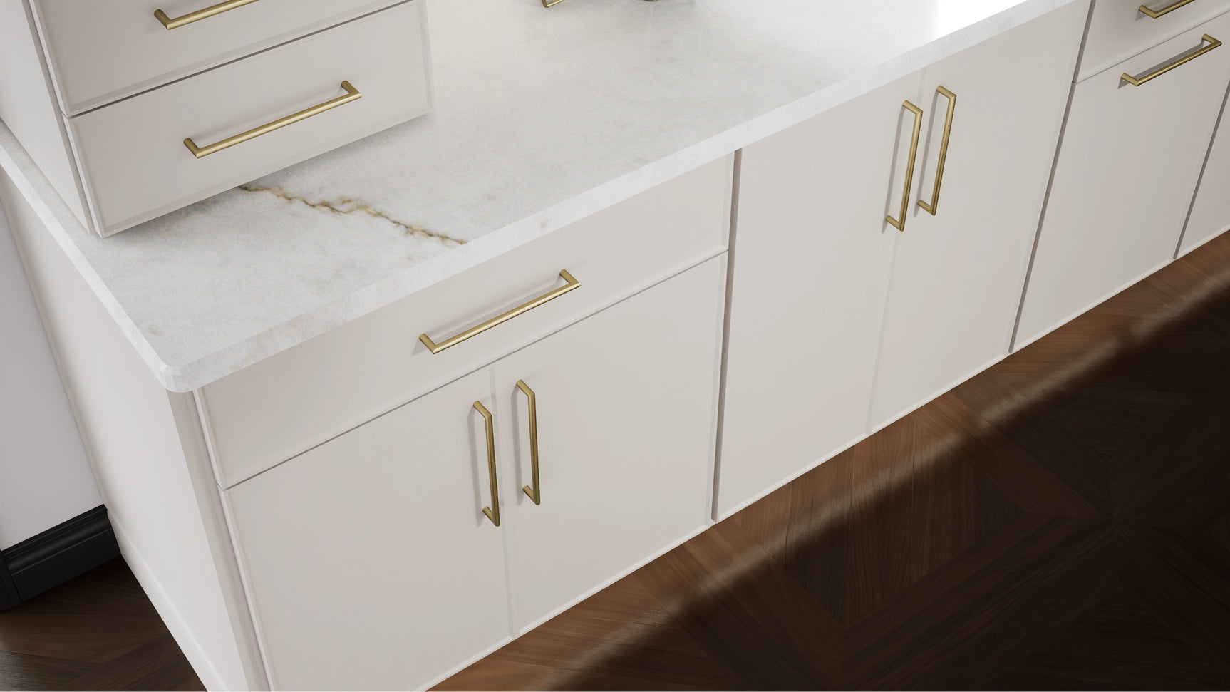 Echo Dove ( Birch | Plain Cut [ Full Overlay • Satin • Painted ] - 10' X 10' Kitchen Cabinet ) | Assembled In USA