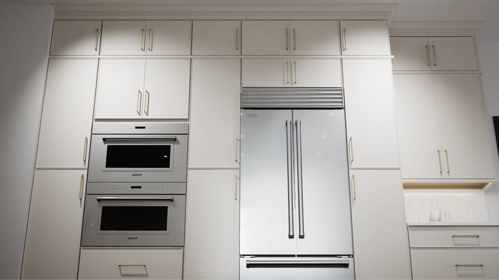 Echo Dove ( Birch | Plain Cut [ Full Overlay • Satin • Painted ] - 10' X 10' Kitchen Cabinet ) | Assembled In USA