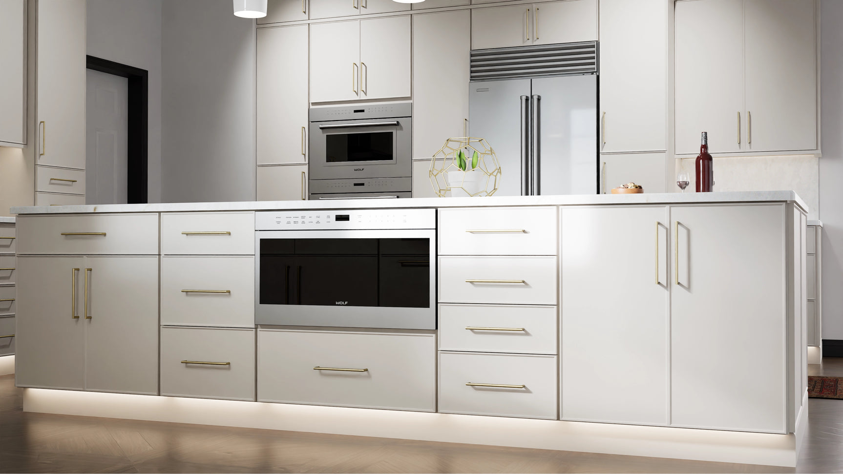 Echo Dove ( Birch | Plain Cut [ Full Overlay • Satin • Painted ] - 10' X 10' Kitchen Cabinet ) | Assembled In USA