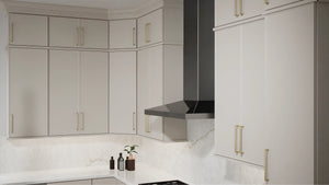 Echo Dove ( Birch | Plain Cut [ Full Overlay • Satin • Painted ] - 10' X 10' Kitchen Cabinet ) | Assembled In USA