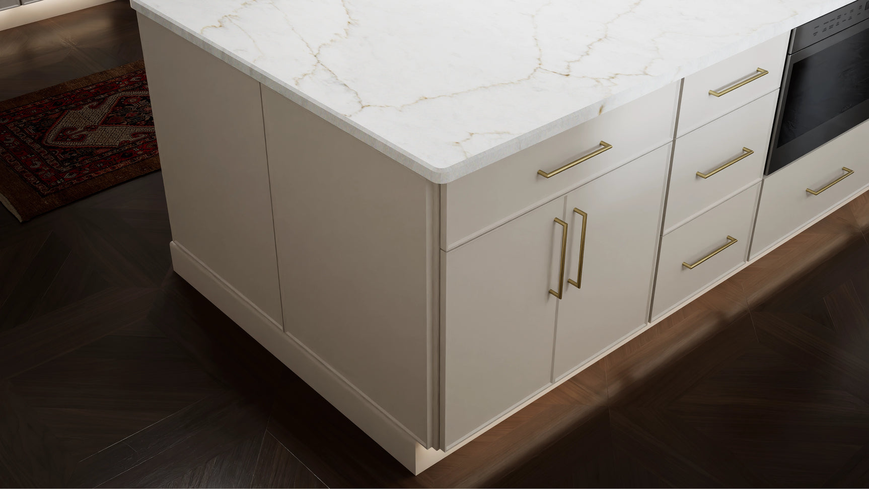 Echo Dove ( Birch | Plain Cut [ Full Overlay • Satin • Painted ] - 10' X 10' Kitchen Cabinet ) | Assembled In USA