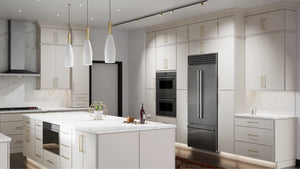 Echo Dove ( Birch | Plain Cut [ Full Overlay • Satin • Painted ] - 10' X 10' Kitchen Cabinet ) | Assembled In USA
