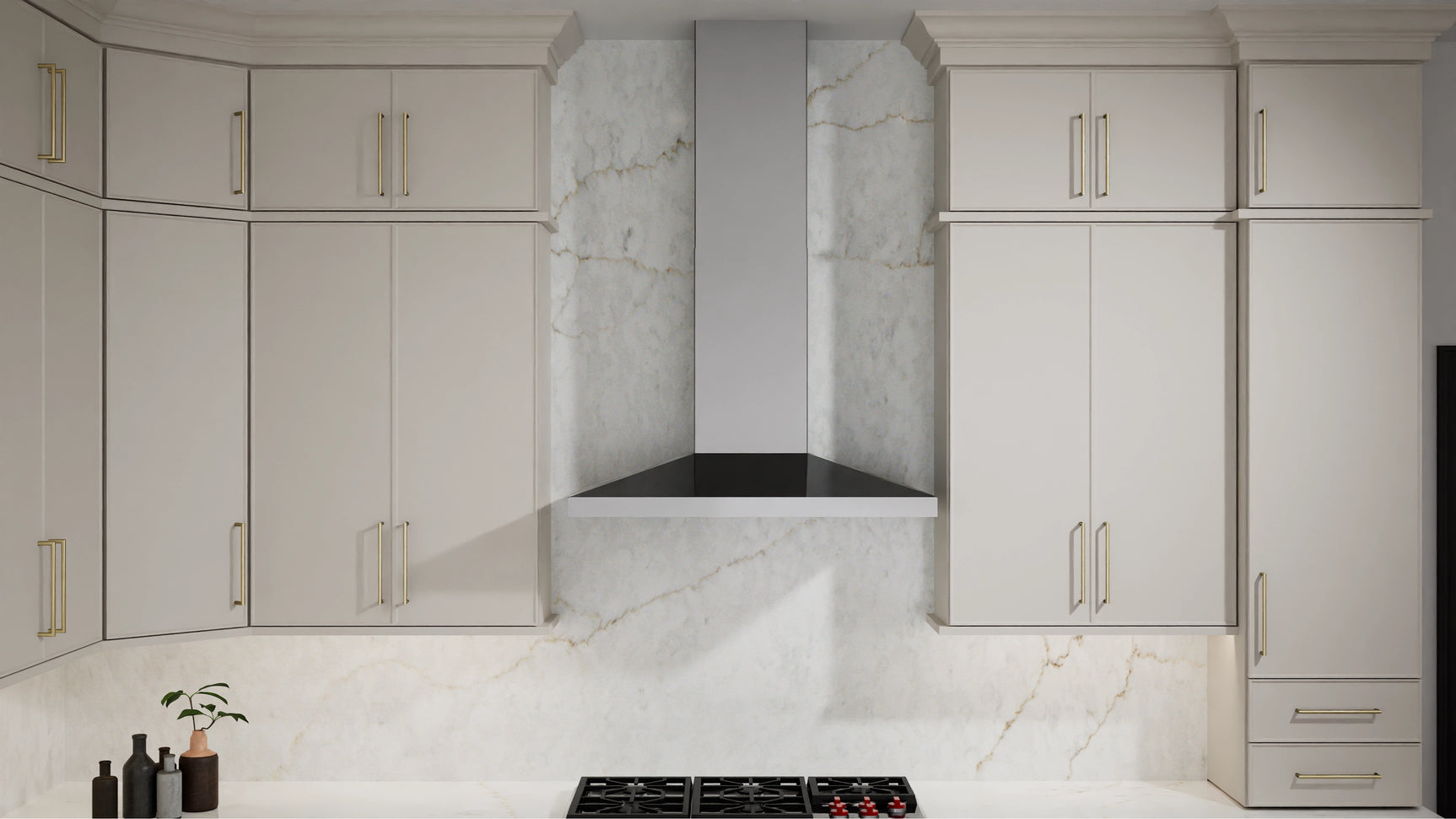 Echo Dove ( Birch | Plain Cut [ Full Overlay • Satin • Painted ] - 10' X 10' Kitchen Cabinet ) | Assembled In USA