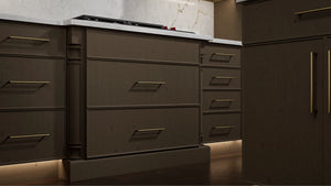 Echo Mocha ( Birch | Plain Cut [ Full Overlay • Satin • Stained ] - 10' X 10' Kitchen Cabinet ) | Assembled In USA
