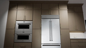 Echo Mocha ( Birch | Plain Cut [ Full Overlay • Satin • Stained ] - 10' X 10' Kitchen Cabinet ) | Assembled In USA