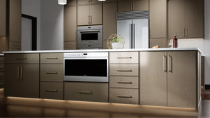 Echo Mocha ( Birch | Plain Cut [ Full Overlay • Satin • Stained ] - 10' X 10' Kitchen Cabinet ) | Assembled In USA