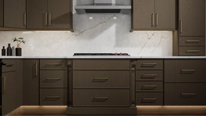 Echo Mocha ( Birch | Plain Cut [ Full Overlay • Satin • Stained ] - 10' X 10' Kitchen Cabinet ) | Assembled In USA