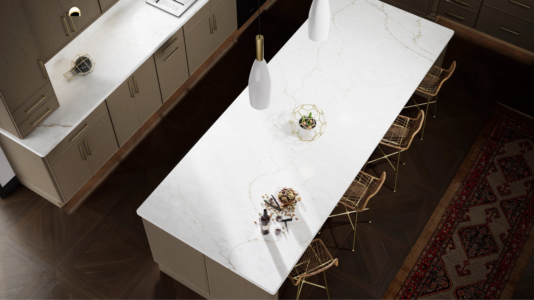 Echo Mocha ( Birch | Plain Cut [ Full Overlay • Satin • Stained ] - 10' X 10' Kitchen Cabinet ) | Assembled In USA