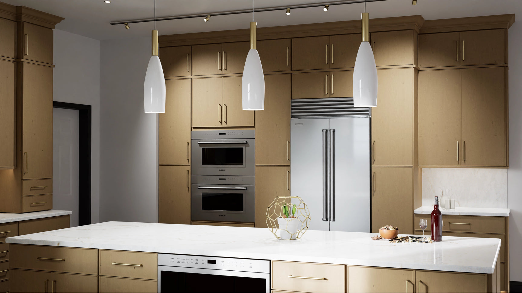 Echo Timber ( Birch | Plain Cut [ Full Overlay • Satin • Stained ] - 10' X 10' Kitchen Cabinet ) | Assembled In USA