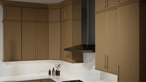 Echo Timber ( Birch | Plain Cut [ Full Overlay • Satin • Stained ] - 10' X 10' Kitchen Cabinet ) | Assembled In USA