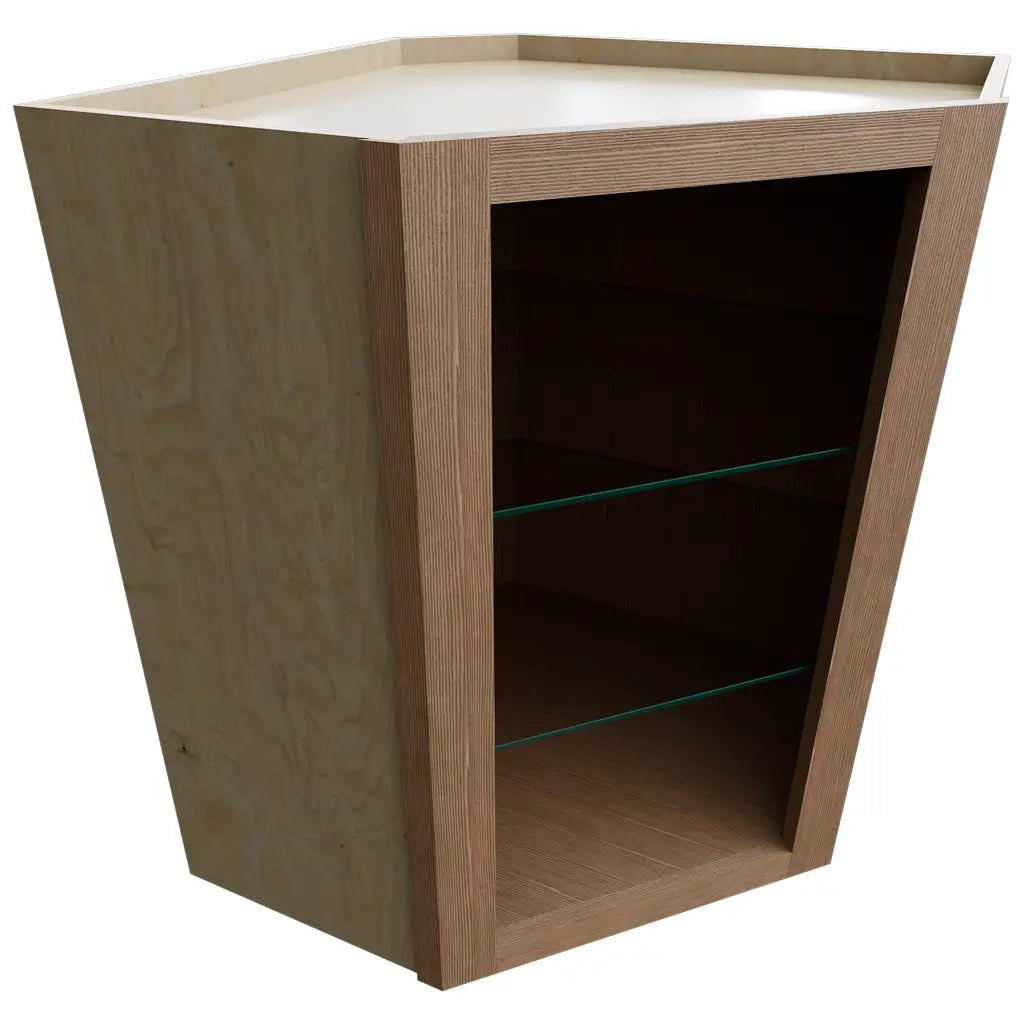 NDWDC2430 ( Wall Corner | Diagonal No Door Cabinet - 24"W X 30"H X 24"D ) | Canyon Oak