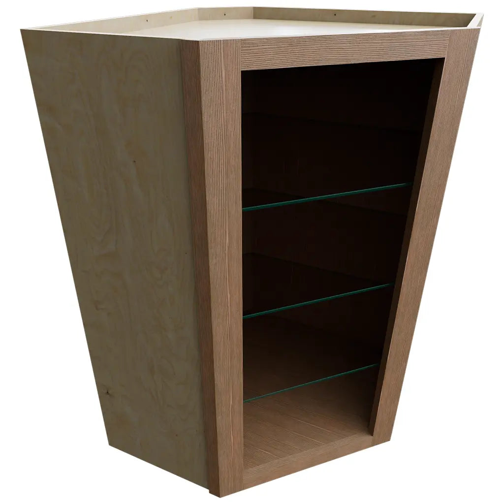 NDWDC2436 ( Wall Corner | Diagonal No Door Cabinet - 24"W X 36"H X 24"D ) | Canyon Oak