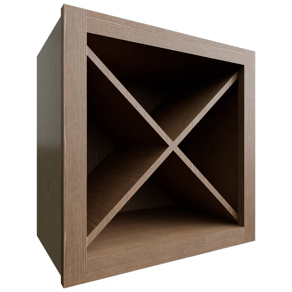WR18X18 ( Wall | Wine Rack - 18"W X 18"H X 12"D ) | Canyon Oak