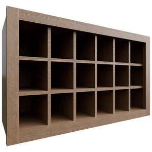 WR3018 ( Wall | Wine Rack - 30"W X 18"H X 12"D ) | Canyon Oak