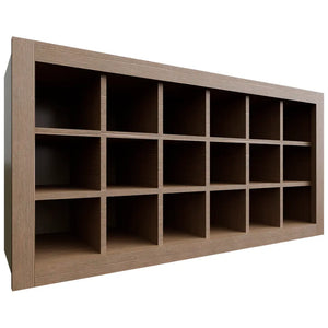 WR3618 ( Wall | Wine Rack - 36"W X 18"H X 12"D ) | Canyon Oak