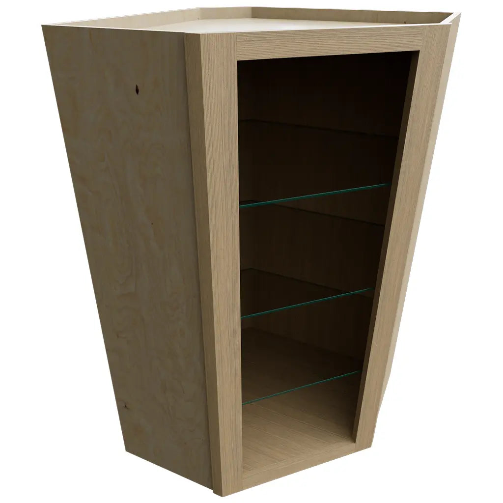NDWDC2442 ( Wall Corner | Diagonal No Door Cabinet - 24"W X 42"H X 24"D ) | Desert Oak