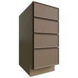 DB15-4 - Base - 4 Drawers Cabinet - 15 W X 34-1 2 H X 24 D - Echo Mocha