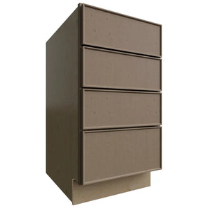 DB18-4 - Base - 4 Drawers Cabinet - 18 W X 34-1 2 H X 24 D - Echo Mocha