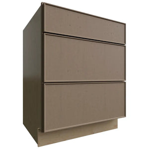 DB27 - Base - 3 Drawers Cabinet - 27 W X 34-1 2 H X 24 D - Echo Mocha