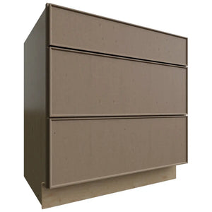 DB33 - Base - 3 Drawers Cabinet - 33 W X 34-1 2 H X 24 D - Echo Mocha