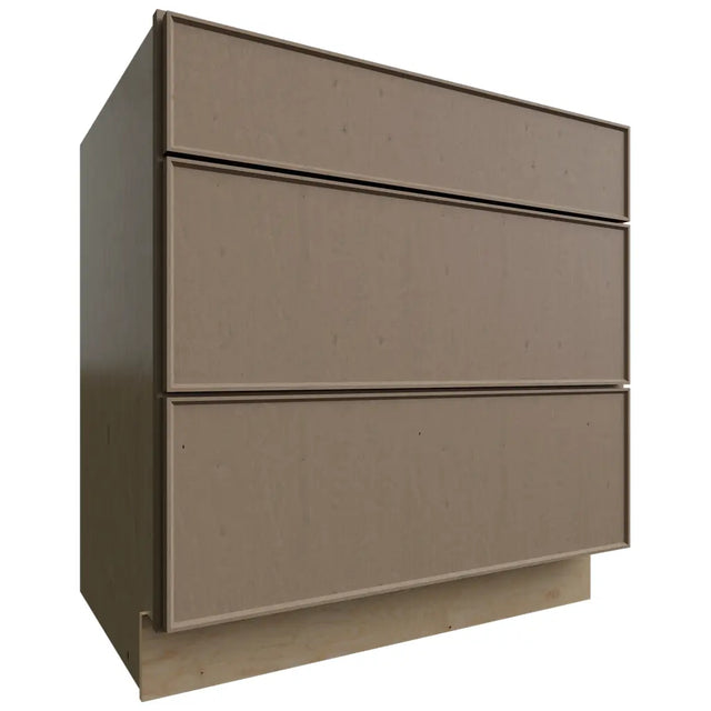 DB33 - Base - 3 Drawers Cabinet - 33 W X 34-1 2 H X 24 D - Echo Mocha