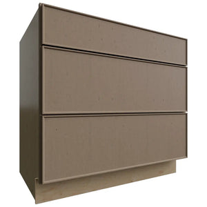 DB36 - Base - 3 Drawers Cabinet - 36 W X 34-1 2 H X 24 D - Echo Mocha
